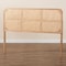 Bali & Pari Lainer Modern Bohemian Natural Brown Finished Bayur Wood and Rattan Queen Size Headboard 236-13314-ZORO - alternate 4